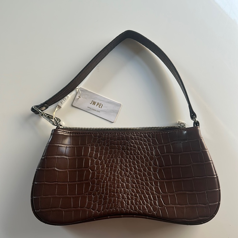 Like New JW PEI Shoulder Bag - Brown Croc